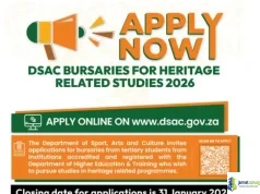DSAC Heritage Bursaries 2026 (R110,000 Funding for Undergraduate & Postgraduate Heritage Studies in South Africa) DSAC Heritage Bursaries 2026 (R110,000 Funding for Undergraduate & Postgraduate Heritage Studies in South Africa)