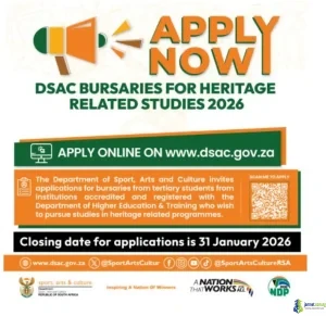 DSAC Heritage Bursaries 2026 (R110,000 Funding for Undergraduate & Postgraduate Heritage Studies in South Africa)