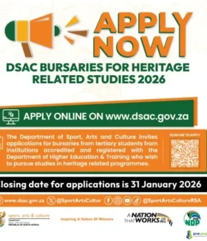 DSAC Heritage Bursaries 2026 (R110,000 Funding for Undergraduate & Postgraduate Heritage Studies in South Africa)