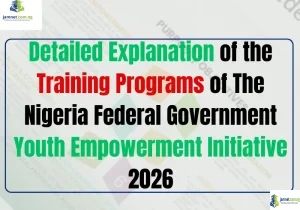 Detailed Explanation of the Training Programs of The Nigeria Federal Government Youth Empowerment Initiative 2026