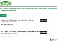 Dufil Prima Indomie Graduate Trainee Programme 2026 (Paid Employment & Training in Nigeria) Dufil Prima Indomie Graduate Trainee Programme 2026 (Paid Employment & Training in Nigeria)