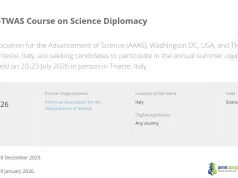 Fully Funded AAAS American Association for the Advancement of Science TWAS Science Diplomacy Summer Course 2026 (Training in Trieste, Italy) Fully Funded AAAS American Association for the Advancement of Science TWAS Science Diplomacy Summer Course 2026 (Training in Trieste, Italy)