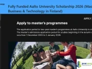 Fully Funded Aalto University Scholarship 2026 (Masters in Art, Business & Technology in Finland) Fully Funded Aalto University Scholarship 2026 (Masters in Art, Business & Technology in Finland)