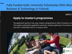 Fully Funded Aalto University Scholarship 2026 (Masters in Art, Business & Technology in Finland) Fully Funded Aalto University Scholarship 2026 (Masters in Art, Business & Technology in Finland)