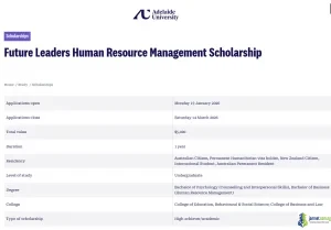 Fully Funded Adelaide University Future Leaders Scholarship 2026 for Undergraduate Human Resource Management Students in Australia