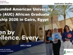 Fully Funded American University in Cairo (AUC) African Graduate Fellowship 2026 in Cairo, Egypt