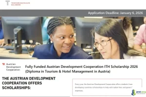 Fully Funded Austrian Development Cooperation ITH Scholarship 2026 (Diploma in Tourism & Hotel Management in Austria)