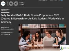 Fully Funded DAAD Hilde Domin Programme 2026 (Degree & Research for At-Risk Students Worldwide in Germany Fully Funded DAAD Hilde Domin Programme 2026 (Degree & Research for At-Risk Students Worldwide in Germany