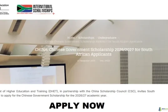 Fully Funded DHET CSC Chinese Government Scholarship 2026 (Undergraduate to PhD in China for South Africans) Fully Funded DHET CSC Chinese Government Scholarship 2026 (Undergraduate to PhD in China for South Africans)