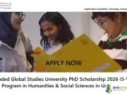 Fully Funded Global Studies University PhD Scholarship 2026 (5-Year Doctoral Program in Humanities & Social Sciences in UAE) Fully Funded Global Studies University PhD Scholarship 2026 (5-Year Doctoral Program in Humanities & Social Sciences in UAE)