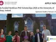 Fully Funded University of Galway Hardiman PhD Scholarships 2026 For international Students in Ireland Fully Funded Hardiman PhD Scholarships 2026 at the University of Galway, Ireland