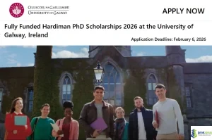 Fully Funded Hardiman PhD Scholarships 2026 at the University of Galway, Ireland