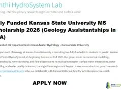 Fully Funded Kansas State University MS Scholarship 2026 (Geology Assistantships in USA) Fully Funded Kansas State University MS Scholarship 2026 (Geology Assistantships in USA)