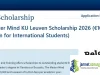 Fully Funded Master Mind KU Leuven Scholarship 2026 (€10,000 Grant for Masters in Belgium for International Students) Fully Funded Master Mind KU Leuven Scholarship 2026 (€10,000 Grant for Masters in Belgium for International Students)