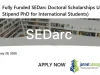 Fully Funded SEDarc Doctoral Scholarships UK 2026 (£22,780 Stipend PhD for International Students)