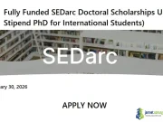Fully Funded SEDarc Doctoral Scholarships UK 2026 (£22,780 Stipend PhD for International Students) Fully Funded SEDarc Doctoral Scholarships UK 2026 (£22,780 Stipend PhD for International Students)