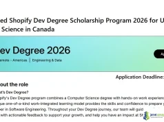 Fully Funded Shopify Dev Degree Scholarship Program 2026 for Undergraduate Computer Science in Canada Fully Funded Shopify Dev Degree Scholarship Program 2026 for Undergraduate Computer Science in Canada