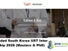 Fully Funded South Korea UST International Graduate Scholarship 2026 (Masters & PhD)