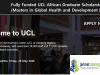 Fully Funded UCL African Graduate Scholarship 2026 (Masters in Global Health and Development in UK)