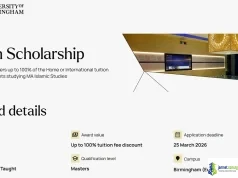 Fully Funded University of Birmingham Islam Scholarship 2026 (Funding for Masters Islamic Studies) Fully Funded University of Birmingham Islam Scholarship 2026 (Funding for Masters Islamic Studies)