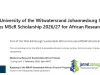 Fully Funded University of the Witwatersrand Johannesburg Sustainable African Futures MScR Scholarship 2026 for African Researchers