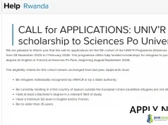 Fully funded UNIV’R Scholarship Program 2026 (Masters for Refugees at Sciences Po, Paris) Fully funded UNIV’R Scholarship Program 2026 (Masters for Refugees at Sciences Po, Paris)