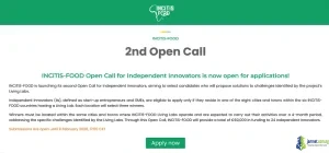 INCiTiS FOOD 2nd Open Call Grant 2026 for Food Innovators