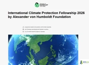 International Climate Protection Fellowship 2026 by Alexander von Humboldt Foundation