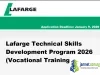 Lafarge Technical Skills Development Program 2026 (Vocational Training)