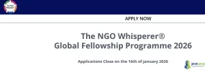 NGO Whisperer Global Fellowship Programme 2026 (7-Month Virtual Leadership Development for NGO Leaders)