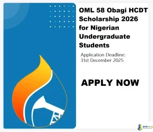 OML 58 Obagi HCDT Scholarship 2026 for Nigerian Undergraduate Students