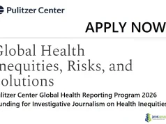 Pulitzer Center Global Health Reporting Program 2026 (Funding for Investigative Journalism on Health Inequities) Pulitzer Center Global Health Reporting Program 2026 (Funding for Investigative Journalism on Health Inequities)