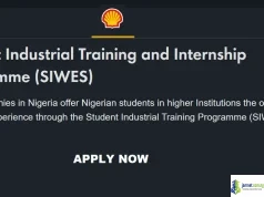 Shell Nigeria SIWES-Industrial Training Program 2026 (Undergraduates)