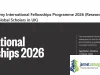 The British Academy International Fellowships Programme 2026 (Research Placement for Early-Career Global Scholars in UK)