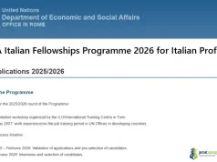 UN/DESA Italian Fellowships Programme 2026 for Italian Professionals UN/DESA Italian Fellowships Programme 2026 for Italian Professionals