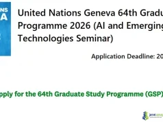 United Nations Geneva 64th Graduate Study Programme 2026 (AI and Emerging Technologies Seminar) United Nations Geneva 64th Graduate Study Programme 2026 (AI and Emerging Technologies Seminar)