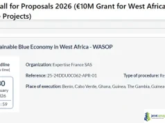 WASOP Call for Proposals 2026 (€10M Grant for West Africa Blue Economy and Climate Resilience Projects) WASOP Call for Proposals 2026 (€10M Grant for West Africa Blue Economy and Climate Resilience Projects)