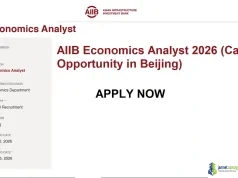 AIIB Economics Analyst 2026 (Career Opportunity in Beijing) AIIB Economics Analyst 2026 (Career Opportunity in Beijing)