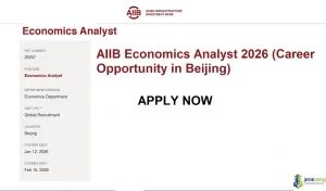 AIIB Economics Analyst 2026 (Career Opportunity in Beijing)