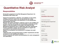 AIIB Quantitative Risk Analyst 2026 (Global Career in Beijing for Mathematics Experts) AIIB Quantitative Risk Analyst 2026 (Global Career in Beijing for Mathematics Experts)