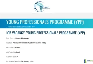 ARIPO Young Professionals Programme 2026 (US2,500 Monthly Stipend for African Graduates)
