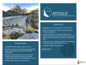 ATCOLD Scholarships 2026 in Austria (€17,600 Masters Funding in Geotechnical & Hydraulic Engineering)
