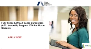 Fully Funded Africa Finance Corporation (AFC) Internship Program 2026 for African Students