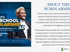 Fully Funded Ike Obiora Law School Scholarship 3.0 for Nigerian Law Graduates Fully Funded Ike Obiora Law School Scholarship 3.0