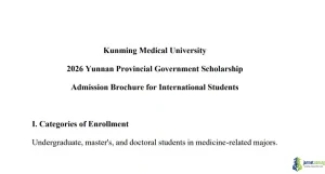 Fully Funded Kunming Medical University Scholarship 2026 in China