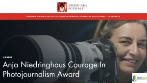 IWMF Anja Niedringhaus Courage in Photojournalism Award 2026 (20,000 Cash Prize)