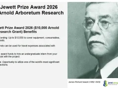 James R. Jewett Prize Award 2026 ($10,000 Arnold Arboretum Research Grant) James R. Jewett Prize Award 2026 (10,000 Arnold Arboretum Research Grant)