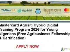 Mastercard Agrisiti Hybrid Digital Training Program 2026 for Young Nigerians (Free Agribusiness Fellowship & Certification)