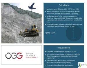 ÖGG Geotechnical Engineering Scholarships 2026 in Austria (€17,600 Masters Grants)