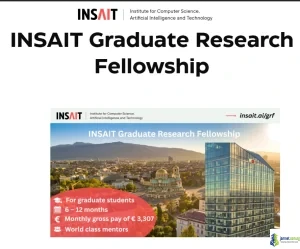 Paid INSAIT Graduate Research Fellowship 2026 (€3,307 Monthly Stipend)